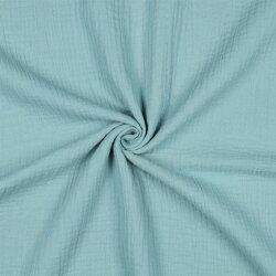 Musselin Uni *Gerda* BIO~Organic - atlantikblau