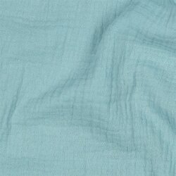 Musselin Uni *Gerda* BIO~Organic - atlantikblau