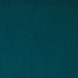 Musselin Uni *Gerda* BIO~Organic - dunkelcyanblau