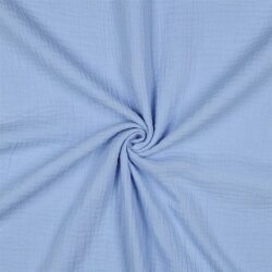 Musselin Uni *Gerda* BIO~Organic - kalt hellblau
