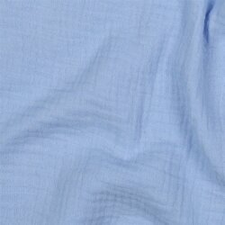 Musselin Uni *Gerda* BIO~Organic - kalt hellblau