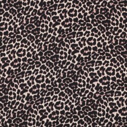 Viskosesatin Digital Tiere Leo - schwarz