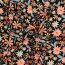 Baumwolljersey Digital Blumen - schwarz