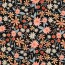 Baumwolljersey Digital Blumen - schwarz