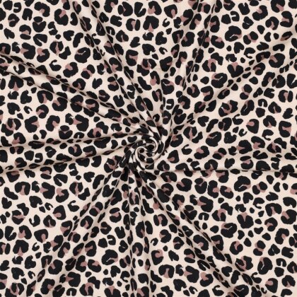 French Terry Digital Leo - beige