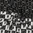 Baumwolljersey Smileys und Blitze - schwarz