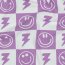 Baumwolljersey Smileys und Anker -softlavendel