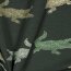 Baumwolljersey Krokodil - dunkeloliv