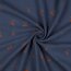 Musselin ORANGE - jeansblau