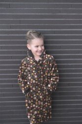 Alpenfleece Blumen - taupe