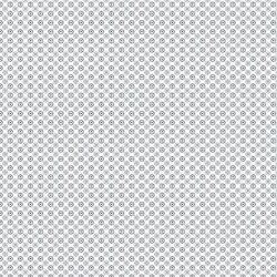Baumwollpopeline miniBlüten - weiss/dunkelblau