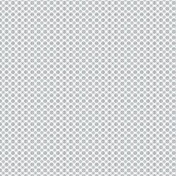 Baumwollpopeline miniBlüten - weiss/dunkelblau