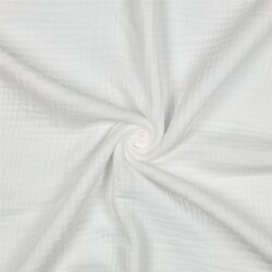 Dreilagiger Baumwoll Musselin Bio~Organic - altweiss