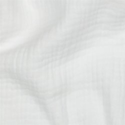 Dreilagiger Baumwoll Musselin Bio~Organic - altweiss