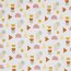 Musselin Organic geometrische Formen - weiss