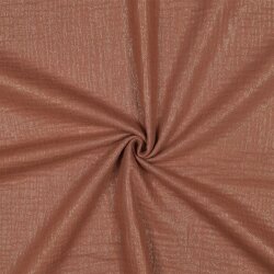 Musselin feine Glitzerpunkte - cognac