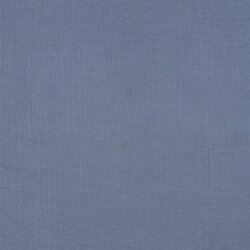 Musselin Uni *Vera*  - jeansblau