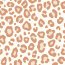 0,5 Meter - Stretch Frottee Leopunkte - creme