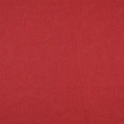 0,6 Meter - Leinen vorgewaschen *Vera* Uni - kirschrot