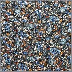0,5 Meter - Chiffon Blütentraum Glitzer schwarz