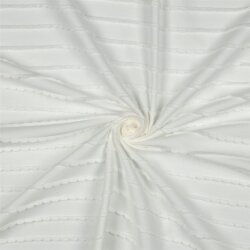 Baumwolljersey Rüschen - cremeweiß