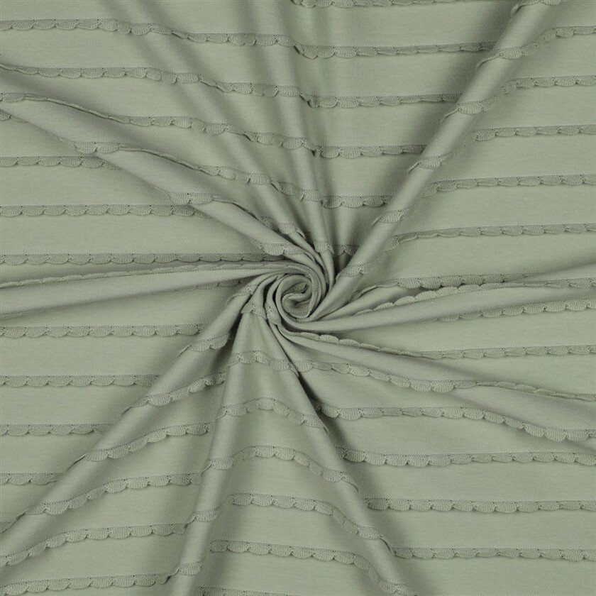Baumwolljersey Rüschen - salbei