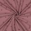 Musselin kleine Herzen - mauve