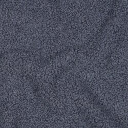 Teddystoff Doppelseitig Uni - jeansblau