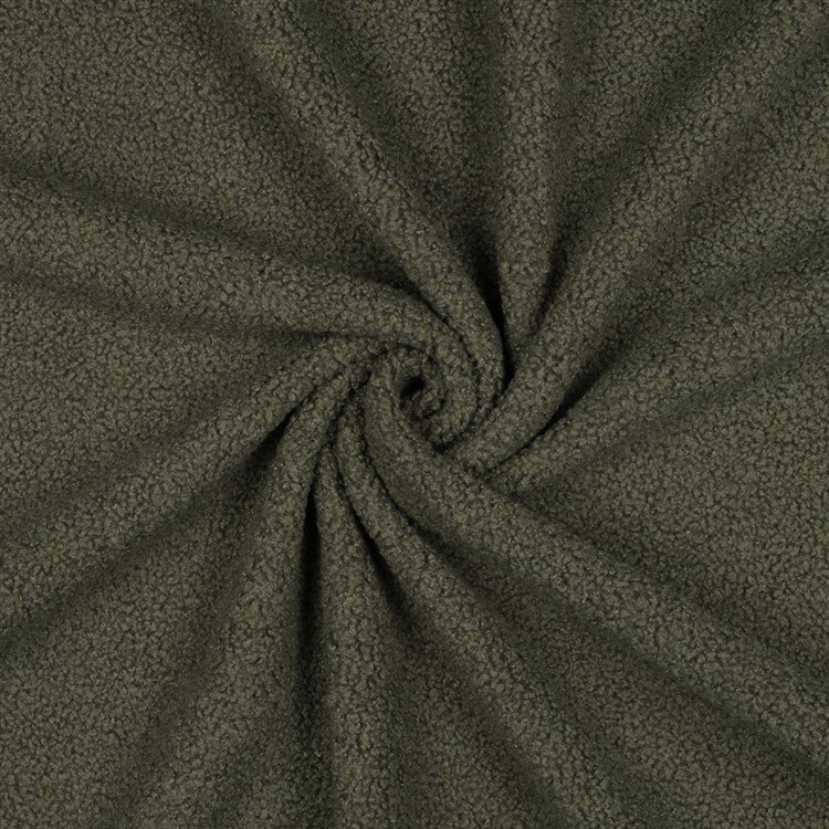 Teddystoff Doppelseitig Uni - gurkengrün