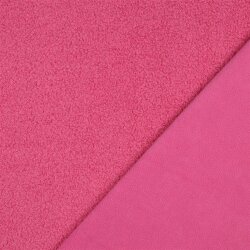 Teddystoff Doppelseitig Uni - pink