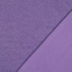 Teddystoff Doppelseitig Uni - lavendel