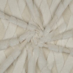 Teddystoff geflochtene Rauten - creme