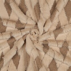 Teddystoff geflochtene Rauten - milchkaffee