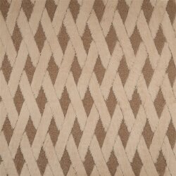 Teddystoff geflochtene Rauten - milchkaffee