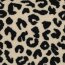 Teddystoff Leopunkte - creme/schwarz