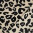 Teddystoff Leopunkte - creme/schwarz