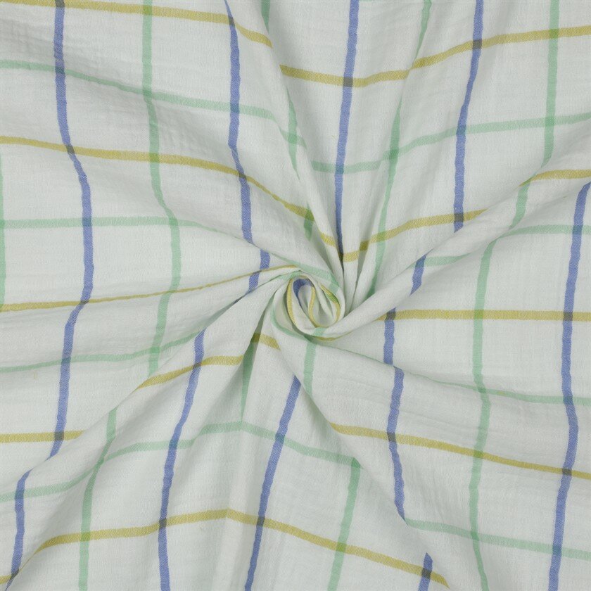 Musselin Kariert - grün