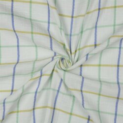 Musselin Kariert - grün