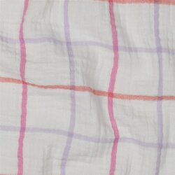 Musselin Kariert - helllavendel