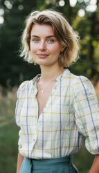 Musselin Kariert - helllavendel