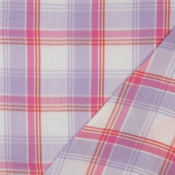 Musselin XL Kariert - helllavendel