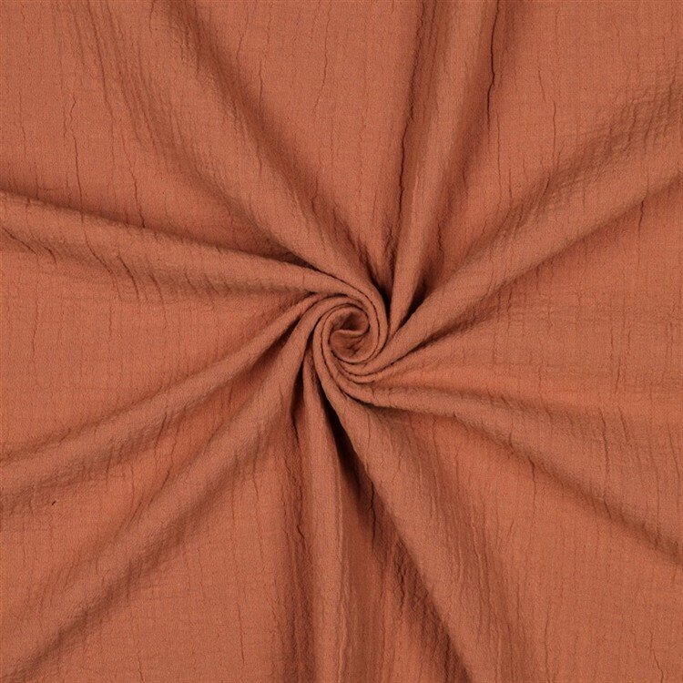 Musselin Slub - steinrot