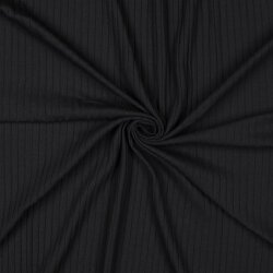 Rippenjersey BIG - schwarz