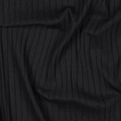 Rippenjersey BIG - schwarz