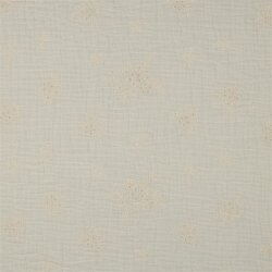 Musselin Bestickt Blumen - cremebeige