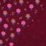 Baumwolljersey Glitzer Blümchen - weinrot