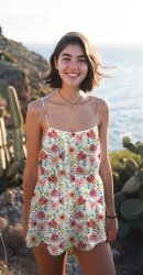 Baumwollpopeline Digital Blumenpracht - rot