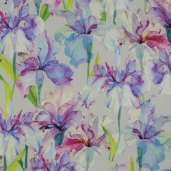 Viskose 100% Digital Aquarell Lilien - creme