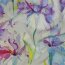 Viskose 100% Digital Aquarell Lilien - creme