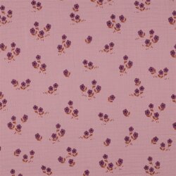 Musselin Blume Mia - mauve